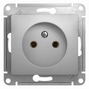 Розетка без заземления 16А механизм SE Glossa, алюминий