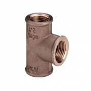 Тройник редукционный Viega 3130 - 3/4" x 1/2" x 3/4" (резьбовой, бронза без покрытия)