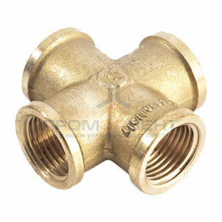 Крестовина латунная резьбовая равнопроходная STOUT (ВР) - 1"1/4