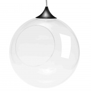 FT-15-01 Фитосветильник подвесной, светодиодный, стеклянный шар Ø200мм, 220В, 1Вт, кабель 1м, черный (без наполнения)
