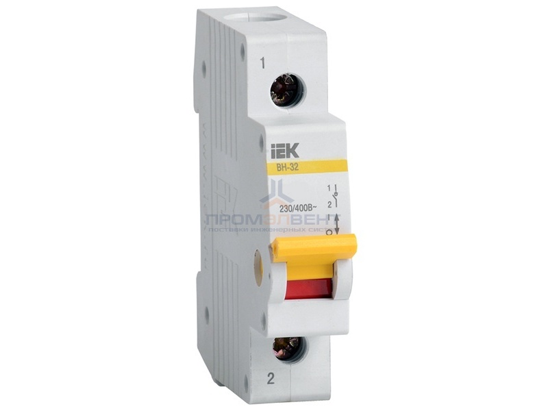 Рубильник модульный ВН-32 1Р 25А выключатель нагрузки ИЭК