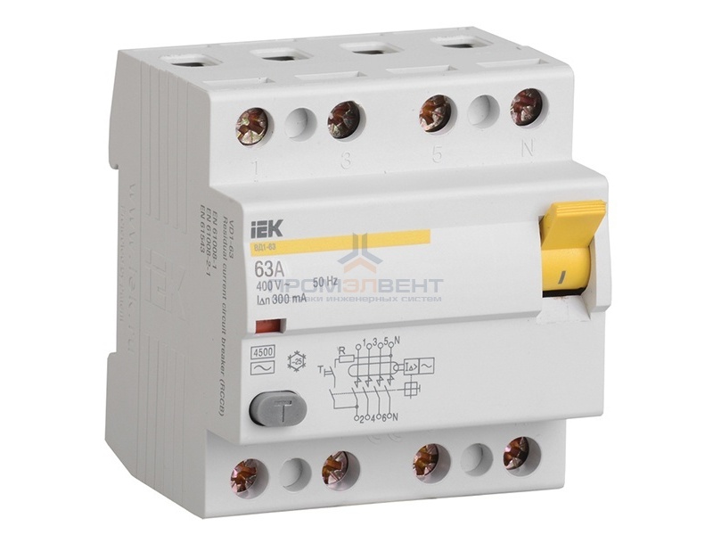 УЗО ВД1-63 4Р 63А 300мА ИЭК