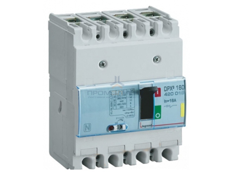Автоматический выключатель Legrand DPX3 160 4P 160А 16kA (автомат)