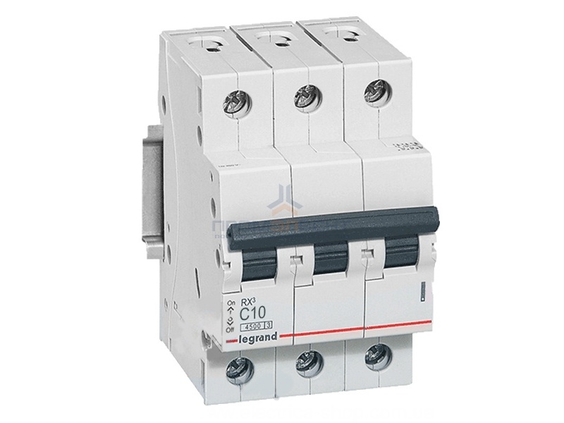 Автоматический выключатель Legrand RX3 3П 10A 4,5кА C (автомат)