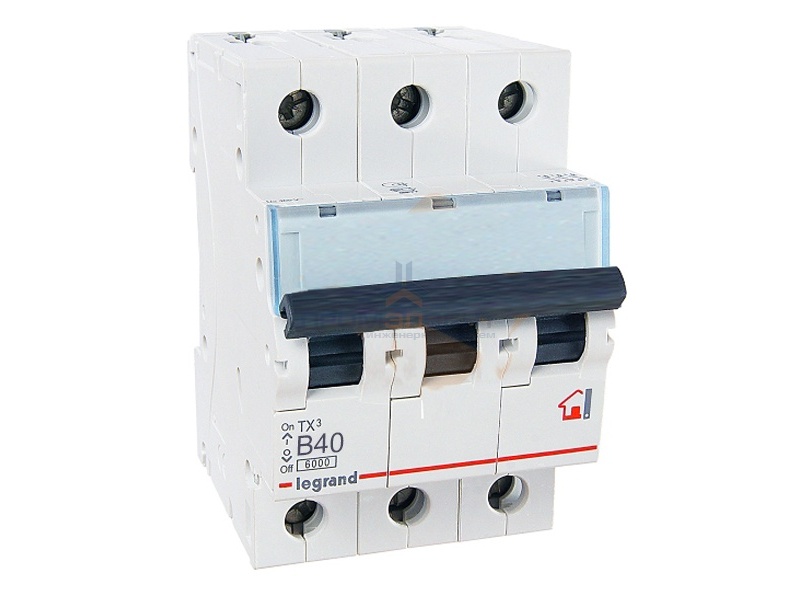 Автоматический выключатель Legrand TX3 B40A 3П 6kA (автомат)